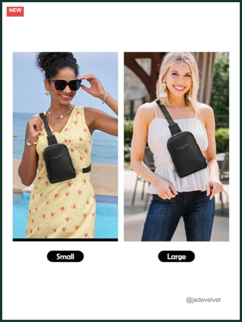 Lightweight Small Crossbody Sling Bag for Women Faux Leather Adjustable Strap